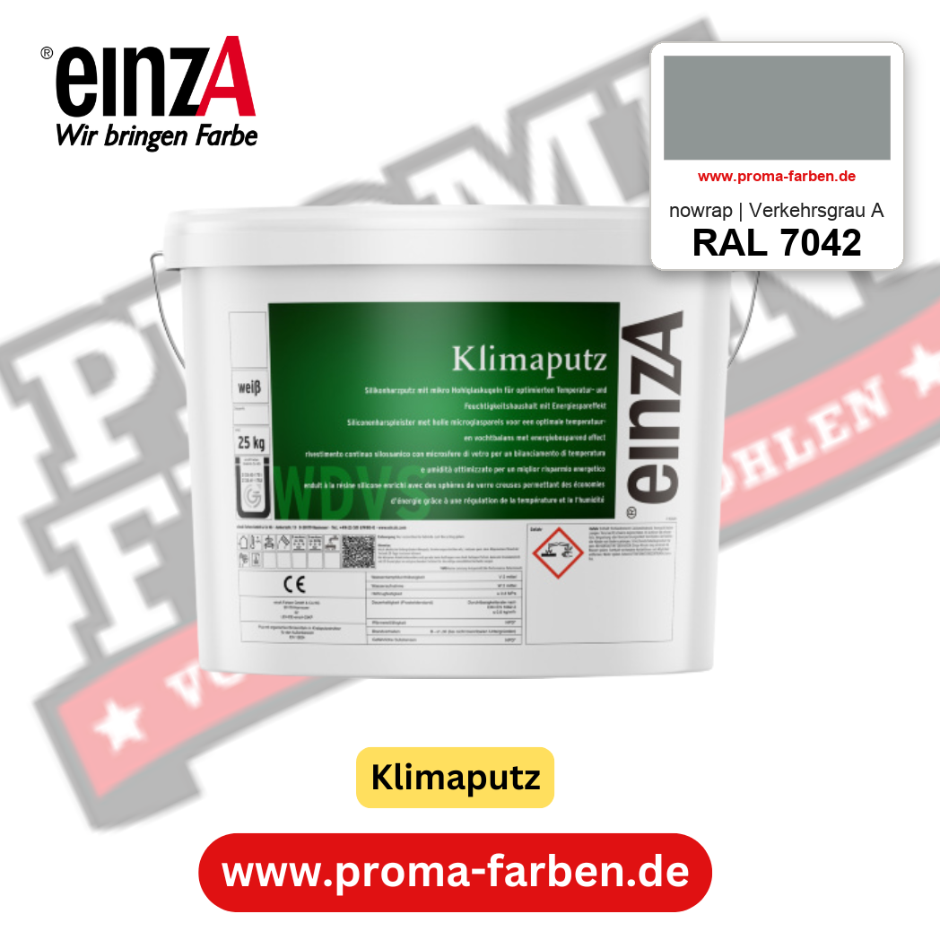 einzA Klimaputz RAL 7042 nowrap | Verkehrsgrau A – online kaufen bei Proma Farben