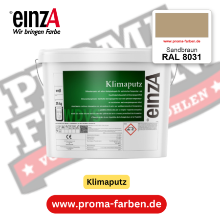 einzA Klimaputz RAL 8031 Sandbraun – online kaufen bei Proma Farben