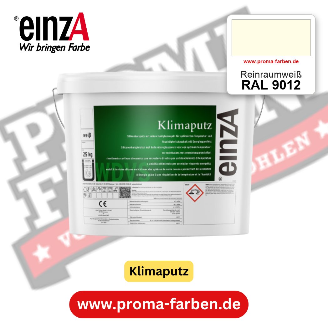 einzA Klimaputz RAL 9012 Reinraumweiß – online kaufen bei Proma Farben