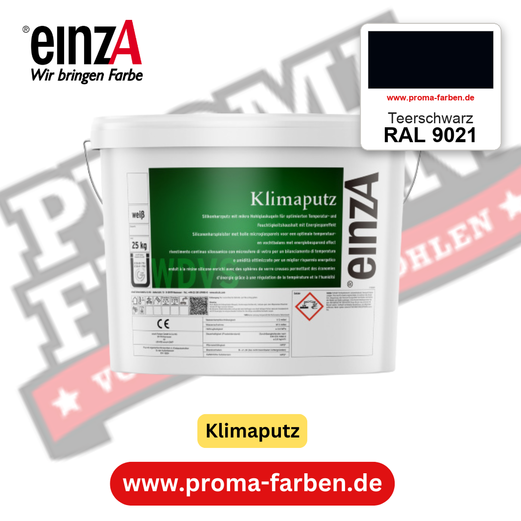 einzA Klimaputz RAL 9021 Teerschwarz – online kaufen bei Proma Farben