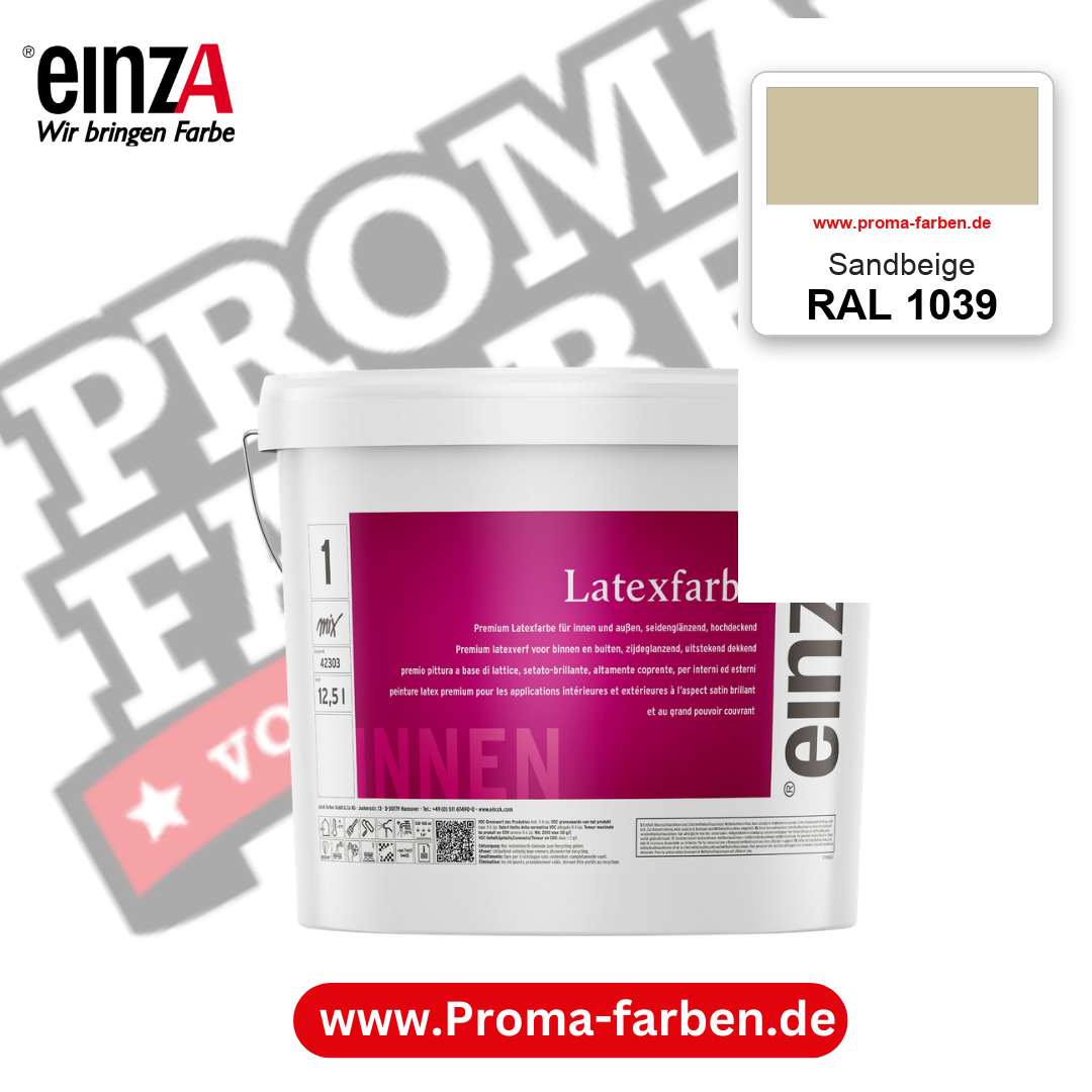 einzA Latexfarbe Premium RAL 1039 Sandbeige – online kaufen bei Proma Farben