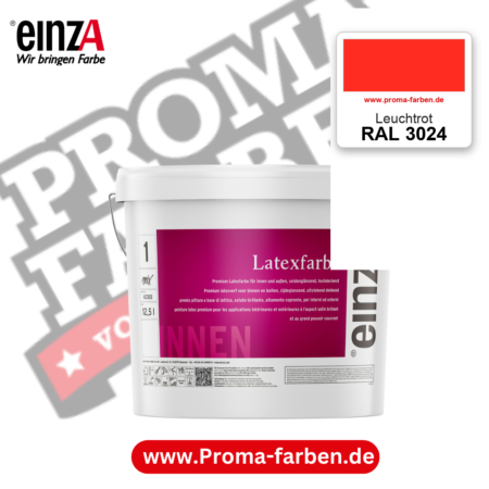 einzA Latexfarbe Premium RAL 3024 Leuchtrot – online kaufen bei Proma Farben