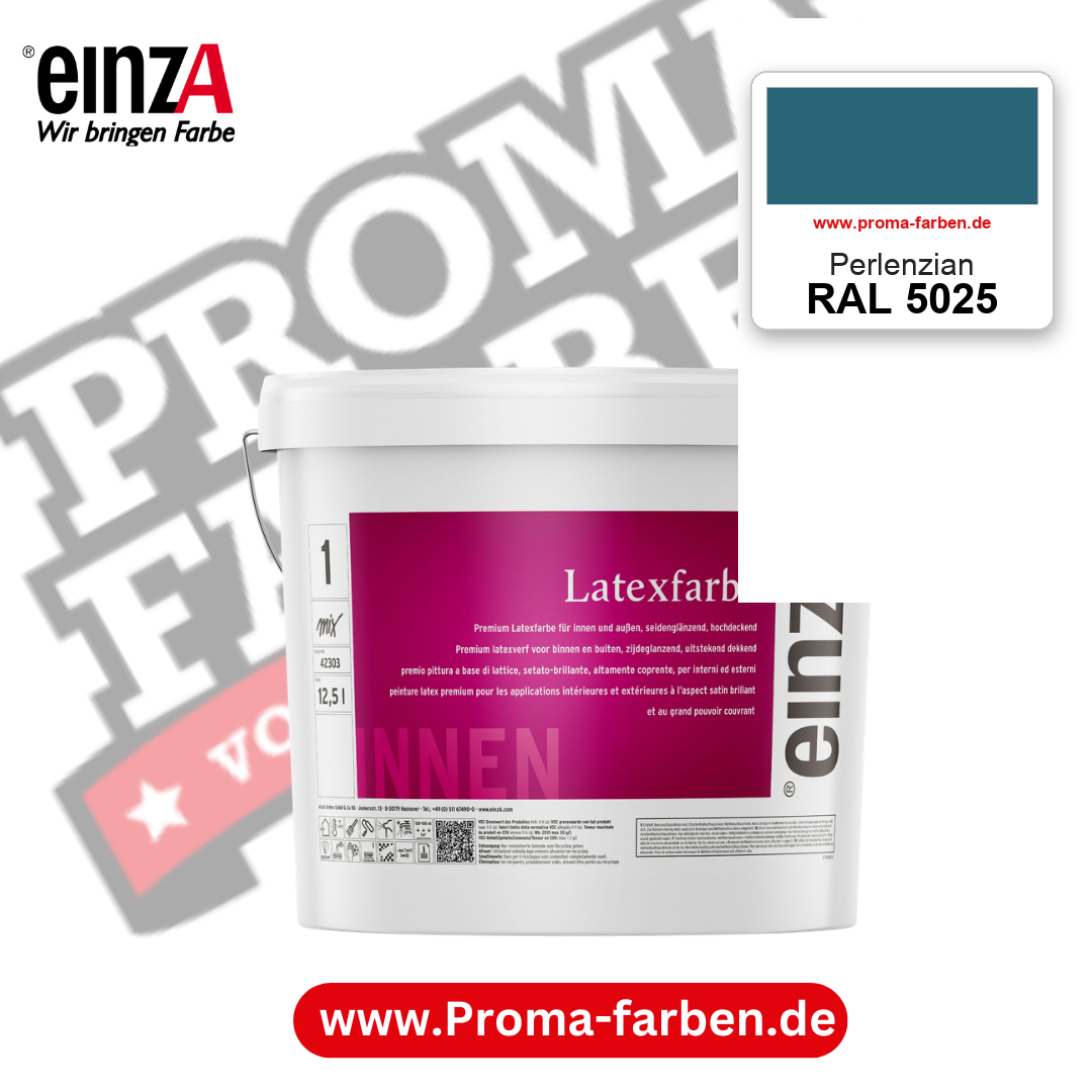 einzA Latexfarbe Premium RAL 5025 Perlenzian – online kaufen bei Proma Farben