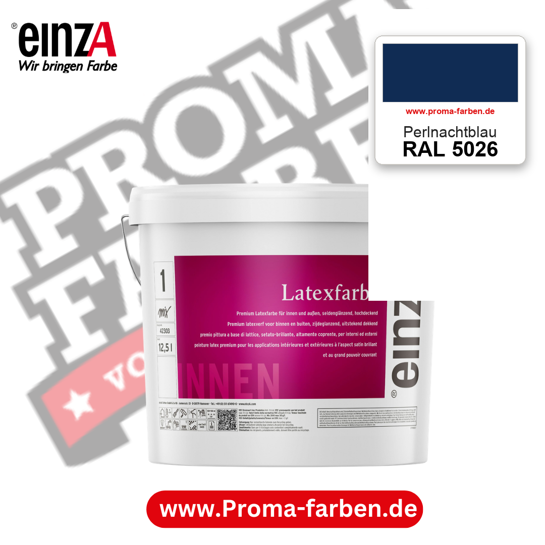 einzA Latexfarbe Premium RAL 5026 Perlnachtblau – online kaufen bei Proma Farben