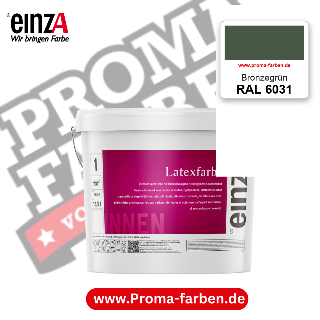 einzA Latexfarbe Premium RAL 6031 Bronzegrün – online kaufen bei Proma Farben