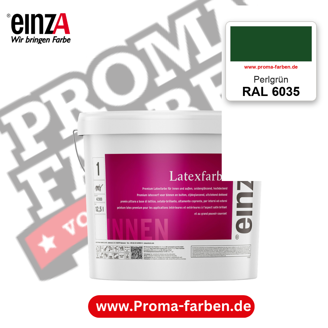 einzA Latexfarbe Premium RAL 6035 Perlgrün – online kaufen bei Proma Farben