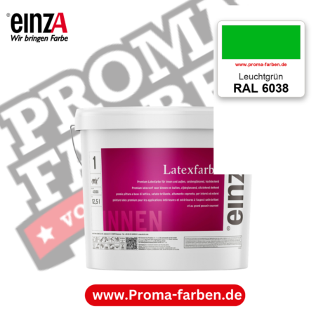 einzA Latexfarbe Premium RAL 6038 Leuchtgrün – online kaufen bei Proma Farben