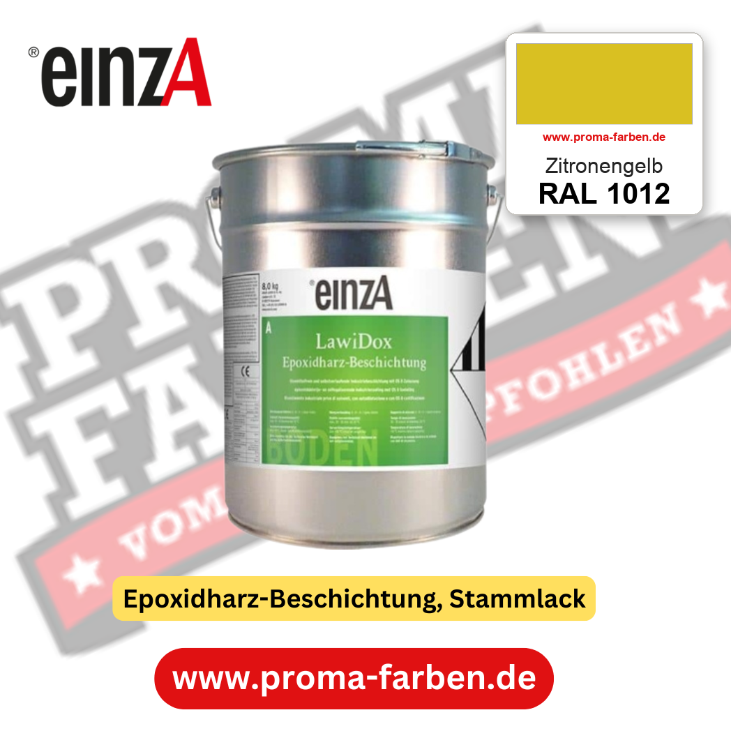 einzA LawiDox Epoxidharz-Beschichtung RAL 1012 Zitronengelb – online kaufen bei Proma Farben