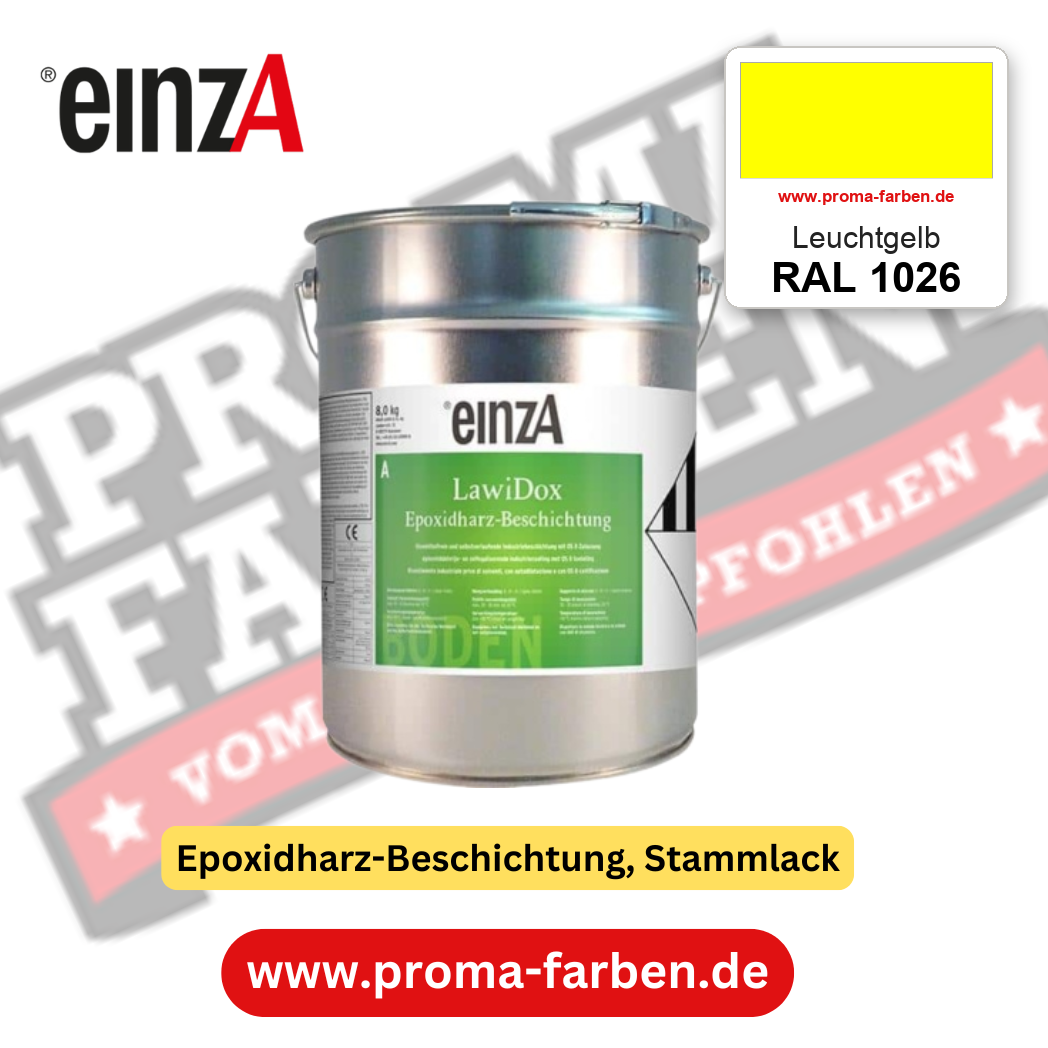 einzA LawiDox Epoxidharz-Beschichtung RAL 1026 Leuchtgelb – online kaufen bei Proma Farben
