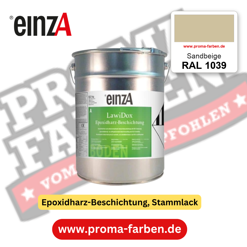 einzA LawiDox Epoxidharz-Beschichtung RAL 1039 Sandbeige – online kaufen bei Proma Farben