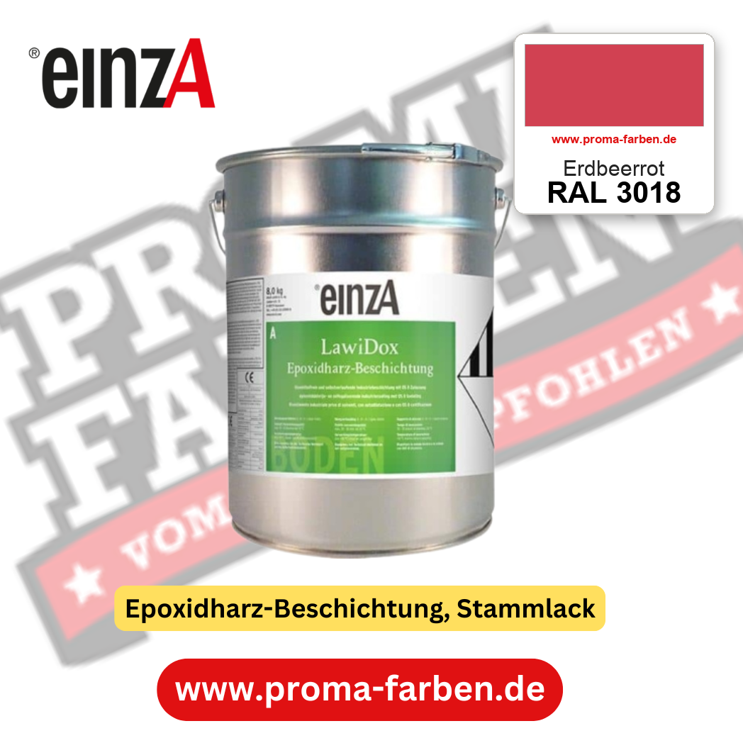 einzA LawiDox Epoxidharz-Beschichtung RAL 3018 Erdbeerrot – online kaufen bei Proma Farben