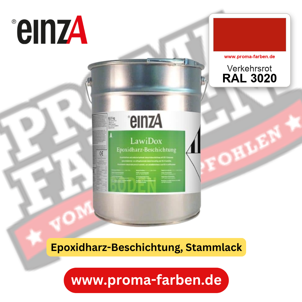 einzA LawiDox Epoxidharz-Beschichtung RAL 3020 Verkehrsrot – online kaufen bei Proma Farben
