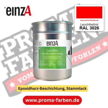 einzA LawiDox Epoxidharz-Beschichtung RAL 3026 Leuchthellrot – online kaufen bei Proma Farben