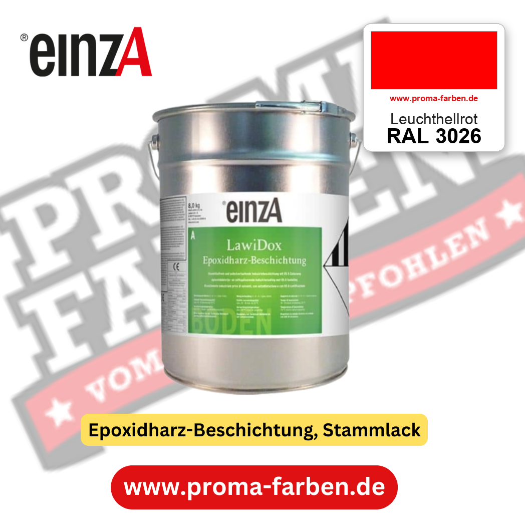 einzA LawiDox Epoxidharz-Beschichtung RAL 3026 Leuchthellrot – online kaufen bei Proma Farben