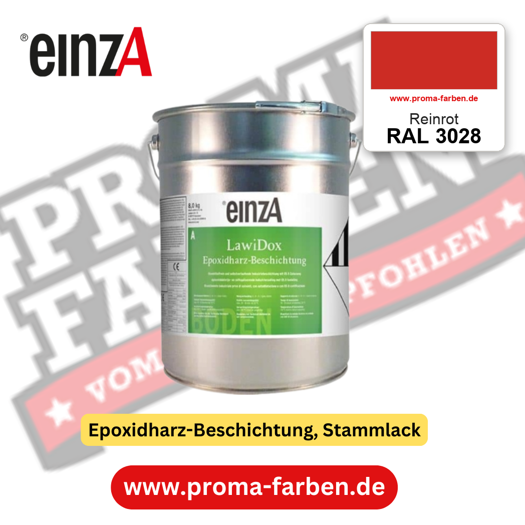 einzA LawiDox Epoxidharz-Beschichtung RAL 3028 Reinrot – online kaufen bei Proma Farben