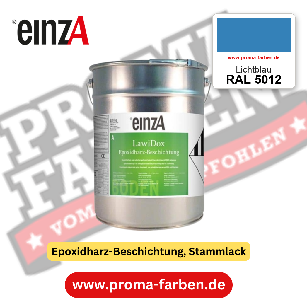 einzA LawiDox Epoxidharz-Beschichtung RAL 5012 Lichtblau – online kaufen bei Proma Farben