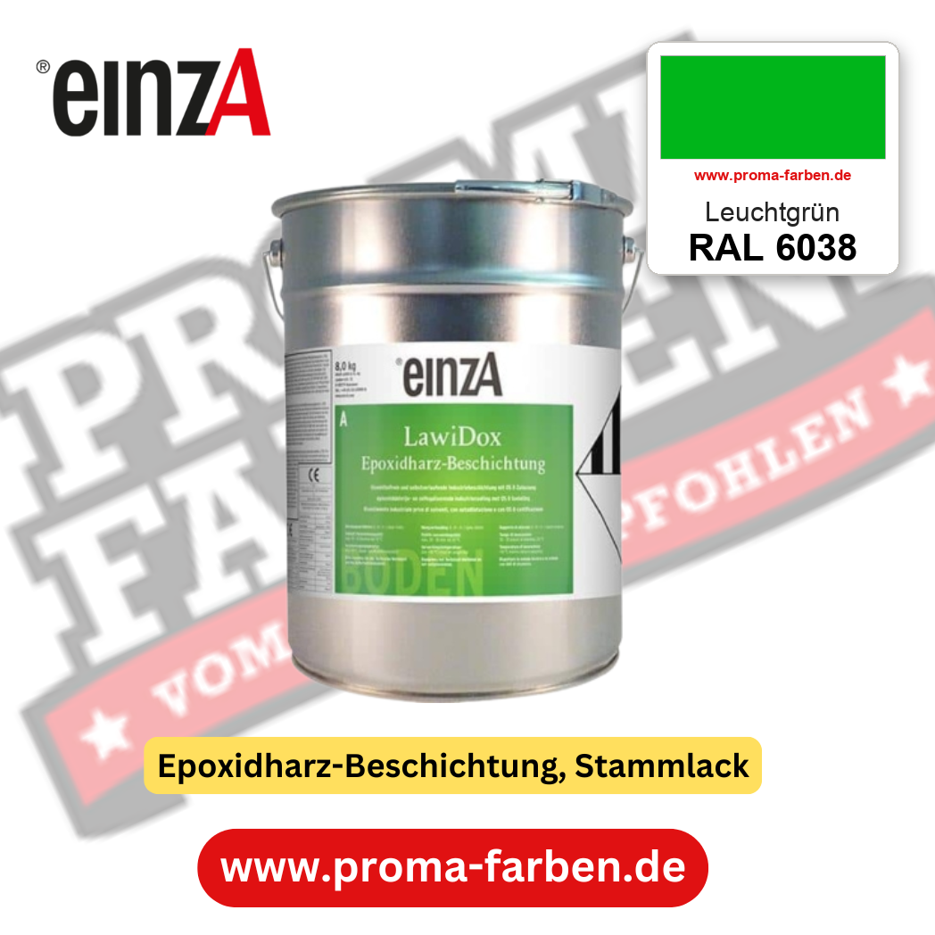 einzA LawiDox Epoxidharz-Beschichtung RAL 6038 Leuchtgrün – online kaufen bei Proma Farben