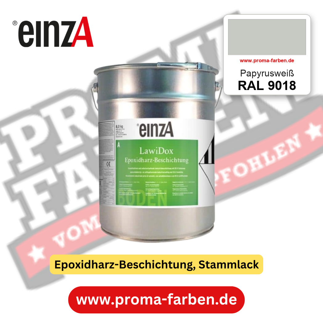 einzA LawiDox Epoxidharz-Beschichtung RAL 9018 Papyrusweiß – online kaufen bei Proma Farben