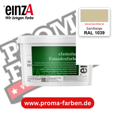 einzA elastodur Fassadenfarbe RAL 1039 Sandbeige – online kaufen bei Proma Farben