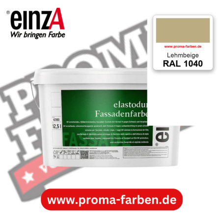 einzA elastodur Fassadenfarbe RAL 1040 Lehmbeige – online kaufen bei Proma Farben