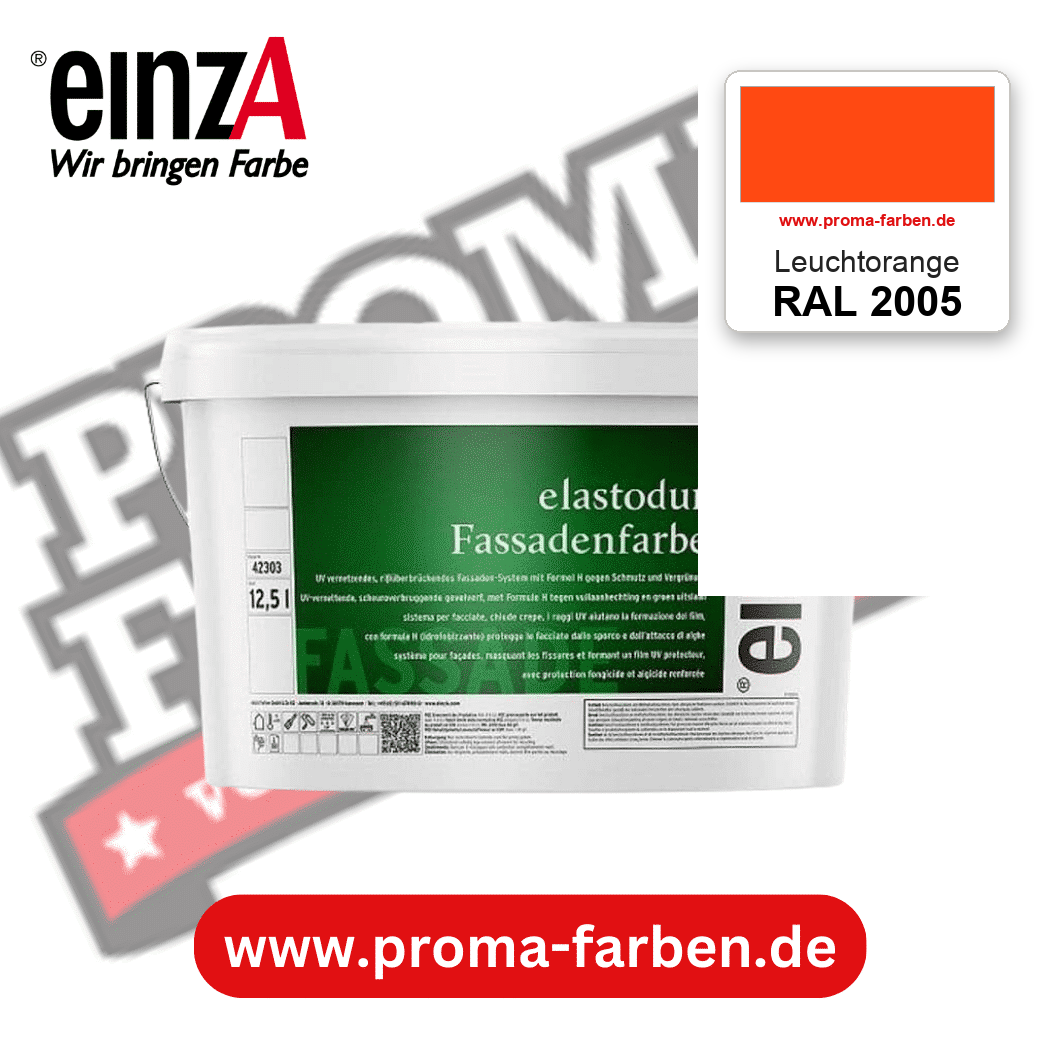 einzA elastodur Fassadenfarbe RAL 2005 Leuchtorange – online kaufen bei Proma Farben