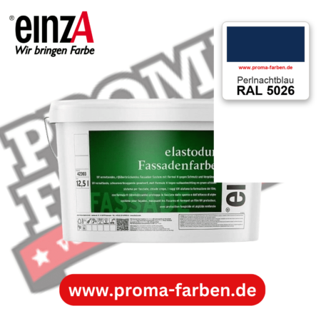 einzA elastodur Fassadenfarbe RAL 5026 Perlnachtblau – online kaufen bei Proma Farben