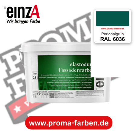 einzA elastodur Fassadenfarbe RAL 6036 Perlopalgrün – online kaufen bei Proma Farben