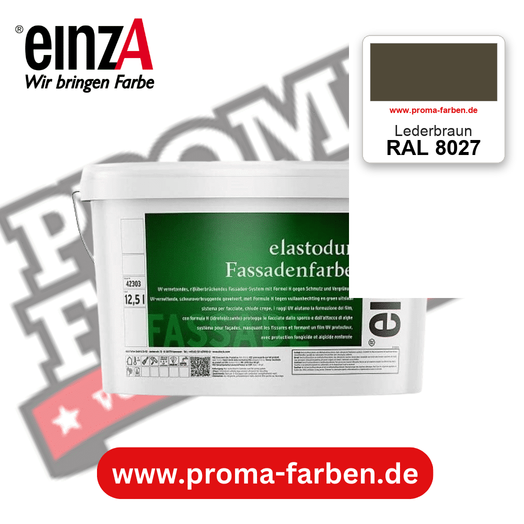 einzA elastodur Fassadenfarbe RAL 8027 Lederbraun – online kaufen bei Proma Farben