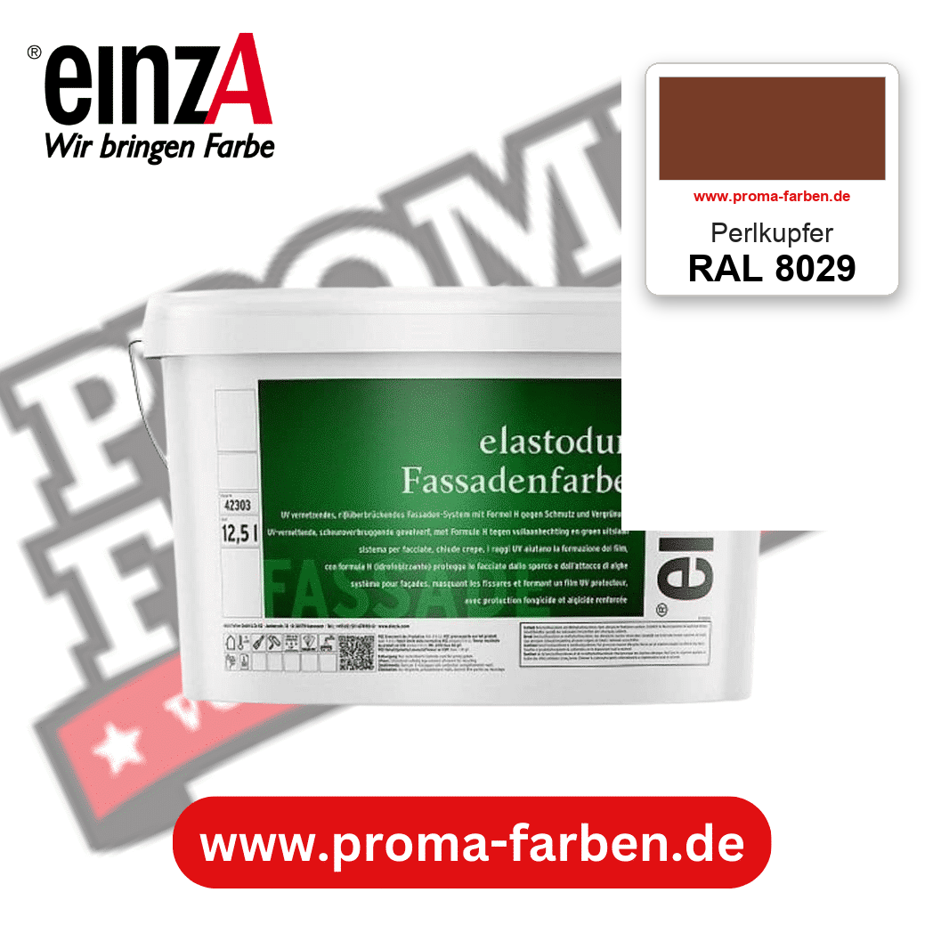 einzA elastodur Fassadenfarbe RAL 8029 Perlkupfer – online kaufen bei Proma Farben