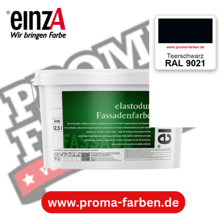 einzA elastodur Fassadenfarbe RAL 9021 Teerschwarz – online kaufen bei Proma Farben