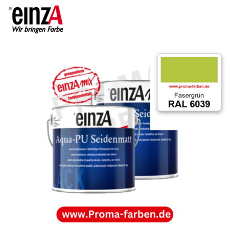 einzA Aqua-PU seidenmatt RAL 6039 Fasergrün – seidenmatter Premium-PU-Lack, online kaufen bei Proma Farben