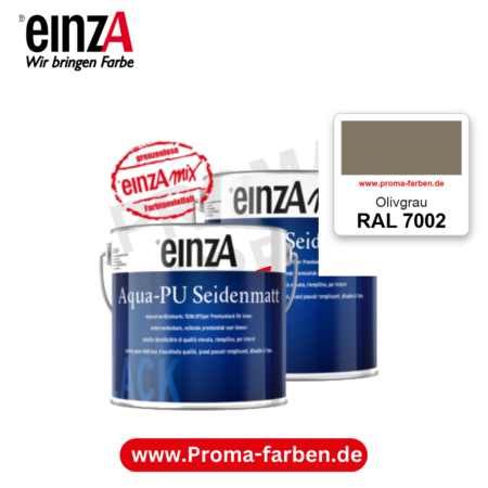 einzA Aqua-PU seidenmatt RAL 7002 Olivgrau – seidenmatter Premium-PU-Lack, online kaufen bei Proma Farben