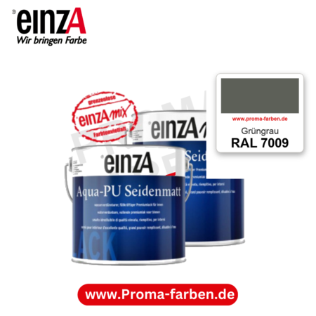 einzA Aqua-PU seidenmatt RAL 7009 Grüngrau – seidenmatter Premium-PU-Lack, online kaufen bei Proma Farben