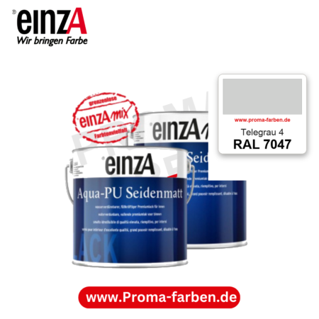 einzA Aqua-PU seidenmatt RAL 7047 Telegrau 4 – seidenmatter Premium-PU-Lack, online kaufen bei Proma Farben