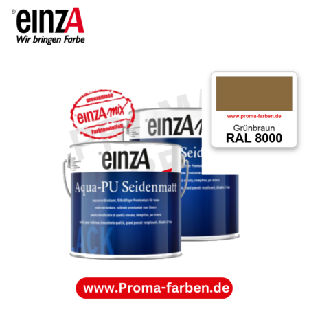 einzA Aqua-PU seidenmatt RAL 8000 Grünbraun – seidenmatter Premium-PU-Lack, online kaufen bei Proma Farben