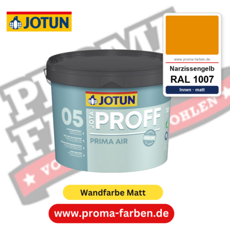 Jotaproff Prima Air 05 RAL 1007 Narzissengelb – deckende matte Innenraumfarbe von Jotun, online kaufen bei Proma Farben