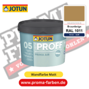 Jotaproff Prima Air 05 RAL 1011 Braunbeige – deckende matte Innenraumfarbe von Jotun, online kaufen bei Proma Farben