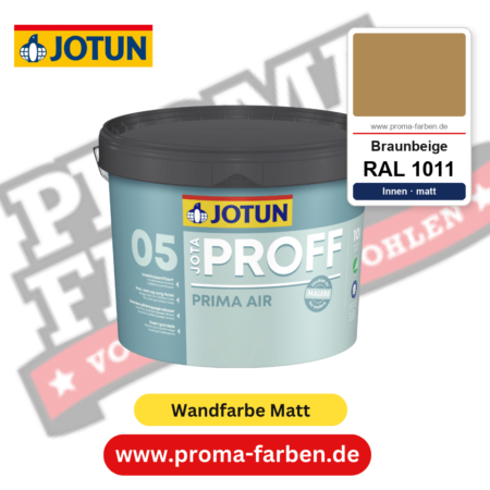 Jotaproff Prima Air 05 RAL 1011 Braunbeige – deckende matte Innenraumfarbe von Jotun, online kaufen bei Proma Farben