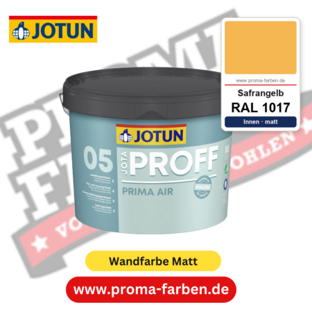 Jotaproff Prima Air 05 RAL 1017 Safrangelb – deckende matte Innenraumfarbe von Jotun, online kaufen bei Proma Farben