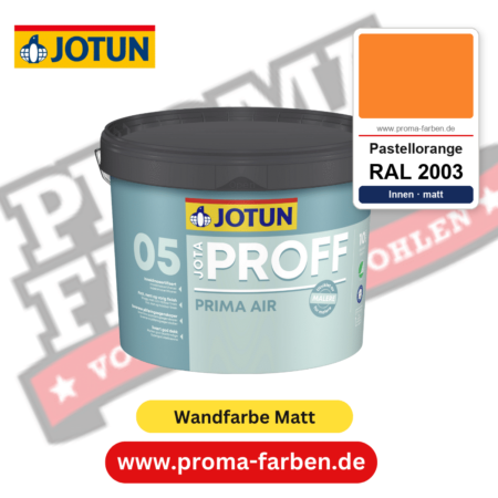 Jotaproff Prima Air 05 RAL 2003 Pastellorange – deckende matte Innenraumfarbe von Jotun, online kaufen bei Proma Farben