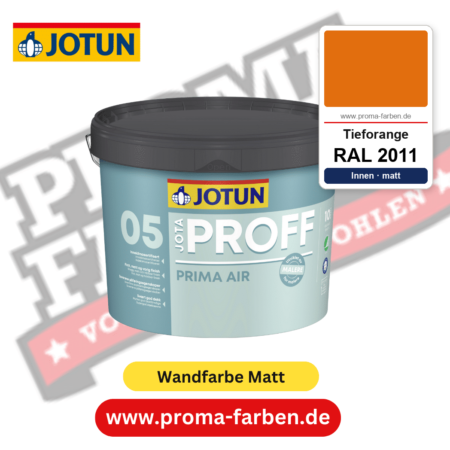Jotaproff Prima Air 05 RAL 2011 Tieforange – deckende matte Innenraumfarbe von Jotun, online kaufen bei Proma Farben