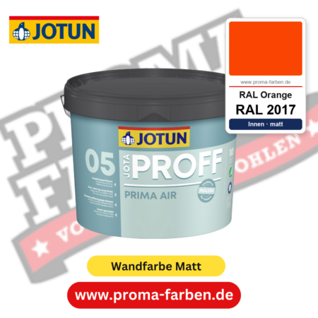 Jotaproff Prima Air 05 RAL 2017 RAL Orange – deckende matte Innenraumfarbe von Jotun, online kaufen bei Proma Farben