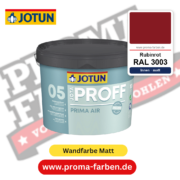 Jotaproff Prima Air 05 RAL 3003 Rubinrot – deckende matte Innenraumfarbe von Jotun, online kaufen bei Proma Farben
