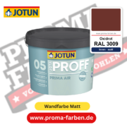Jotaproff Prima Air 05 RAL 3009 Oxidrot – deckende matte Innenraumfarbe von Jotun, online kaufen bei Proma Farben