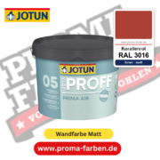 Jotaproff Prima Air 05 RAL 3016 Korallenrot – deckende matte Innenraumfarbe von Jotun, online kaufen bei Proma Farben