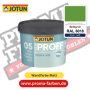 Jotaproff Prima Air 05 RAL 6018 Gelbgrün – deckende matte Innenraumfarbe von Jotun, online kaufen bei Proma Farben
