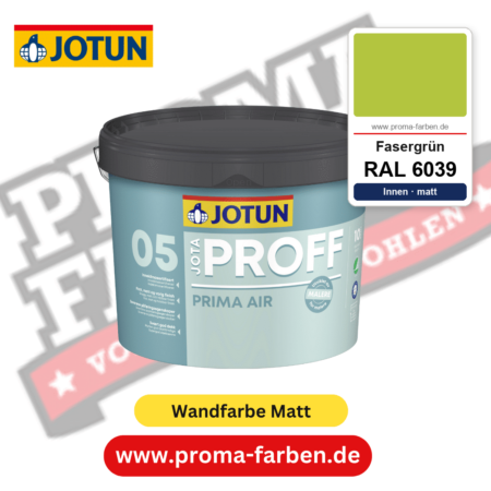 Jotaproff Prima Air 05 RAL 6039 Fasergrün – deckende matte Innenraumfarbe von Jotun, online kaufen bei Proma Farben