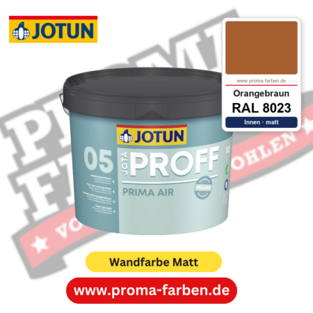 Jotaproff Prima Air 05 RAL 8023 Orangebraun – deckende matte Innenraumfarbe von Jotun, online kaufen bei Proma Farben