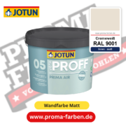 Jotaproff Prima Air 05 RAL 9001 Cremeweiß – deckende matte Innenraumfarbe von Jotun, online kaufen bei Proma Farben