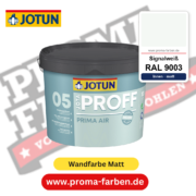 Jotaproff Prima Air 05 RAL 9003 Signalweiß – deckende matte Innenraumfarbe von Jotun, online kaufen bei Proma Farben